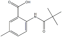 2-(2,2-dimethylpropanamido)-5-methylbenzoic acid Struktur