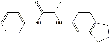 2-(2,3-dihydro-1H-inden-5-ylamino)-N-phenylpropanamide Struktur