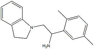 2-(2,3-dihydro-1H-indol-1-yl)-1-(2,5-dimethylphenyl)ethan-1-amine Struktur