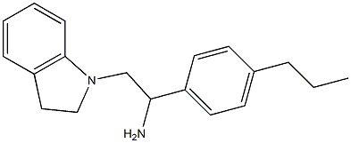 2-(2,3-dihydro-1H-indol-1-yl)-1-(4-propylphenyl)ethan-1-amine Struktur