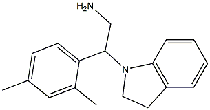 2-(2,3-dihydro-1H-indol-1-yl)-2-(2,4-dimethylphenyl)ethan-1-amine Struktur