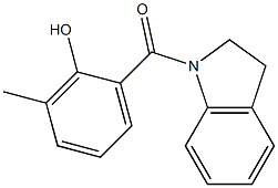 2-(2,3-dihydro-1H-indol-1-ylcarbonyl)-6-methylphenol Struktur