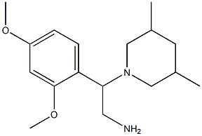 2-(2,4-dimethoxyphenyl)-2-(3,5-dimethylpiperidin-1-yl)ethanamine Struktur