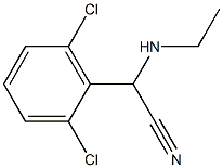 2-(2,6-dichlorophenyl)-2-(ethylamino)acetonitrile Struktur