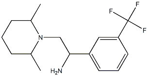 2-(2,6-dimethylpiperidin-1-yl)-1-[3-(trifluoromethyl)phenyl]ethan-1-amine Struktur