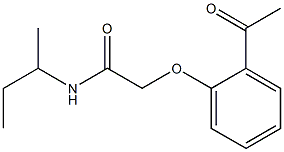 2-(2-acetylphenoxy)-N-(sec-butyl)acetamide Struktur