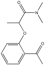 2-(2-acetylphenoxy)-N,N-dimethylpropanamide Struktur