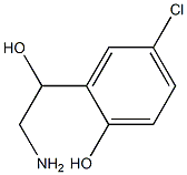 2-(2-amino-1-hydroxyethyl)-4-chlorophenol Struktur