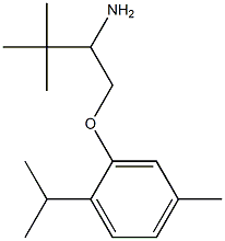 2-(2-amino-3,3-dimethylbutoxy)-4-methyl-1-(propan-2-yl)benzene Struktur