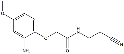 2-(2-amino-4-methoxyphenoxy)-N-(2-cyanoethyl)acetamide Struktur