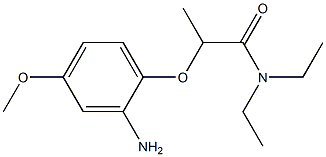 2-(2-amino-4-methoxyphenoxy)-N,N-diethylpropanamide Struktur