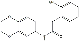 2-(2-aminophenyl)-N-2,3-dihydro-1,4-benzodioxin-6-ylacetamide Struktur