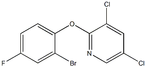 2-(2-bromo-4-fluorophenoxy)-3,5-dichloropyridine Struktur