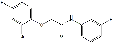 2-(2-bromo-4-fluorophenoxy)-N-(3-fluorophenyl)acetamide Struktur