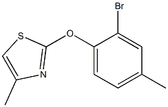 2-(2-bromo-4-methylphenoxy)-4-methyl-1,3-thiazole Struktur