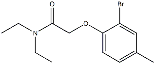 2-(2-bromo-4-methylphenoxy)-N,N-diethylacetamide Struktur