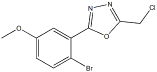 2-(2-bromo-5-methoxyphenyl)-5-(chloromethyl)-1,3,4-oxadiazole Struktur