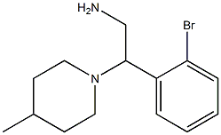 2-(2-bromophenyl)-2-(4-methylpiperidin-1-yl)ethanamine Struktur