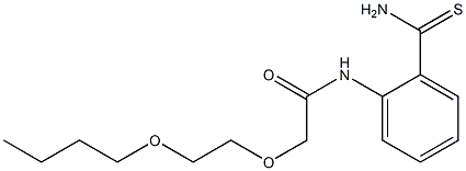 2-(2-butoxyethoxy)-N-(2-carbamothioylphenyl)acetamide Struktur