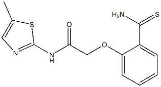 2-(2-carbamothioylphenoxy)-N-(5-methyl-1,3-thiazol-2-yl)acetamide Struktur