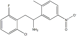 2-(2-chloro-6-fluorophenyl)-1-(2-methyl-5-nitrophenyl)ethan-1-amine Struktur