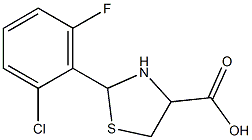 2-(2-chloro-6-fluorophenyl)-1,3-thiazolidine-4-carboxylic acid Struktur