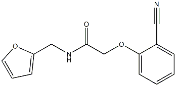 2-(2-cyanophenoxy)-N-(2-furylmethyl)acetamide Struktur