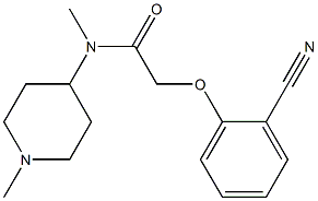 2-(2-cyanophenoxy)-N-methyl-N-(1-methylpiperidin-4-yl)acetamide Struktur