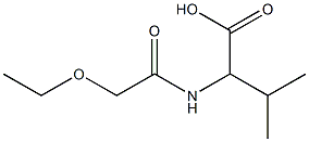 2-(2-ethoxyacetamido)-3-methylbutanoic acid Struktur