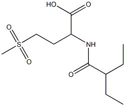 2-(2-ethylbutanamido)-4-methanesulfonylbutanoic acid Struktur