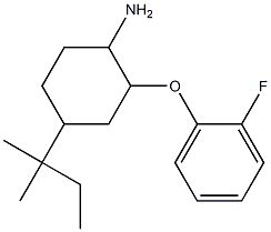 2-(2-fluorophenoxy)-4-(2-methylbutan-2-yl)cyclohexan-1-amine Struktur