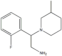 2-(2-fluorophenyl)-2-(3-methylpiperidin-1-yl)ethan-1-amine Struktur