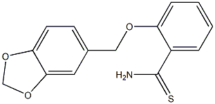 2-(2H-1,3-benzodioxol-5-ylmethoxy)benzene-1-carbothioamide Struktur