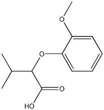 2-(2-methoxyphenoxy)-3-methylbutanoic acid Struktur