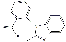 2-(2-methyl-1H-1,3-benzodiazol-1-yl)benzoic acid Struktur