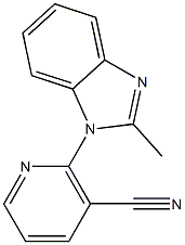 2-(2-methyl-1H-benzimidazol-1-yl)nicotinonitrile Struktur