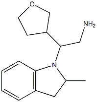 2-(2-methyl-2,3-dihydro-1H-indol-1-yl)-2-(oxolan-3-yl)ethan-1-amine Struktur