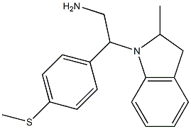 2-(2-methyl-2,3-dihydro-1H-indol-1-yl)-2-[4-(methylsulfanyl)phenyl]ethan-1-amine Struktur