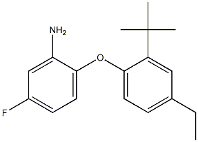 2-(2-tert-butyl-4-ethylphenoxy)-5-fluoroaniline Struktur