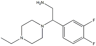 2-(3,4-difluorophenyl)-2-(4-ethylpiperazin-1-yl)ethanamine Struktur