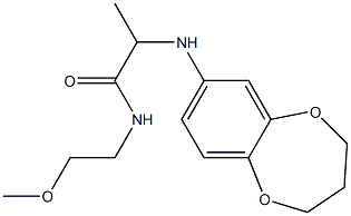 2-(3,4-dihydro-2H-1,5-benzodioxepin-7-ylamino)-N-(2-methoxyethyl)propanamide Struktur