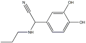 2-(3,4-dihydroxyphenyl)-2-(propylamino)acetonitrile Struktur