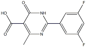 2-(3,5-difluorophenyl)-4-methyl-6-oxo-1,6-dihydropyrimidine-5-carboxylic acid Struktur