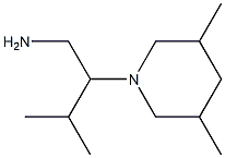 2-(3,5-dimethylpiperidin-1-yl)-3-methylbutan-1-amine Struktur