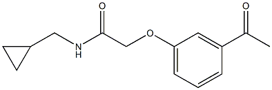 2-(3-acetylphenoxy)-N-(cyclopropylmethyl)acetamide Struktur