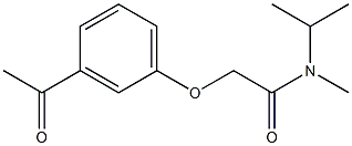 2-(3-acetylphenoxy)-N-methyl-N-(propan-2-yl)acetamide Struktur