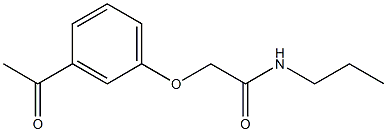 2-(3-acetylphenoxy)-N-propylacetamide Struktur