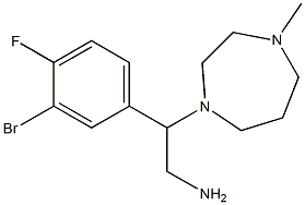 2-(3-bromo-4-fluorophenyl)-2-(4-methyl-1,4-diazepan-1-yl)ethan-1-amine Struktur