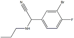 2-(3-bromo-4-fluorophenyl)-2-(propylamino)acetonitrile Struktur