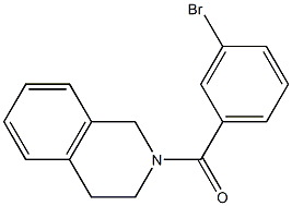 2-(3-bromobenzoyl)-1,2,3,4-tetrahydroisoquinoline Struktur